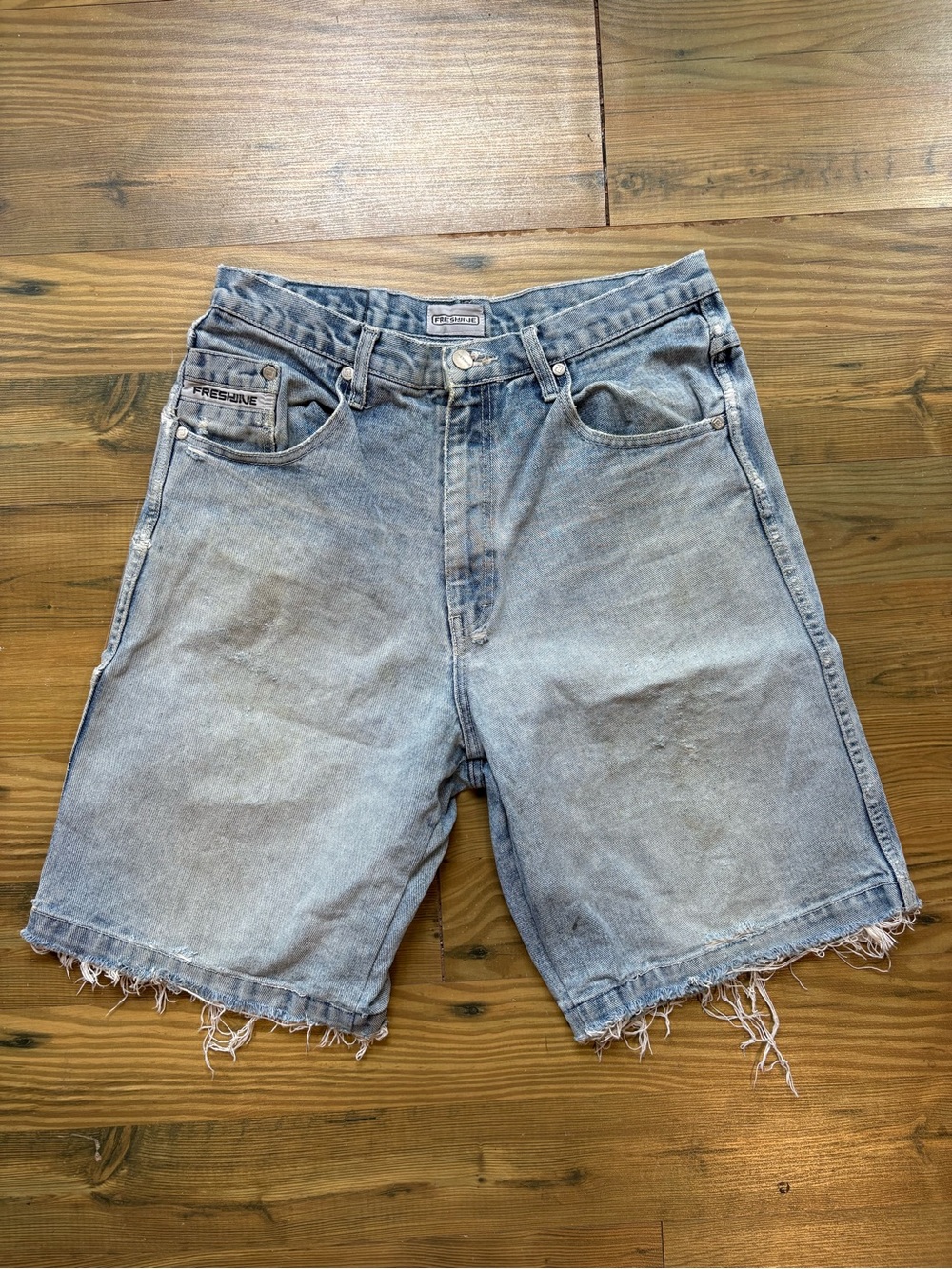 Y2K Freshjive Light Blue Denim Men’s Shorts Sz L